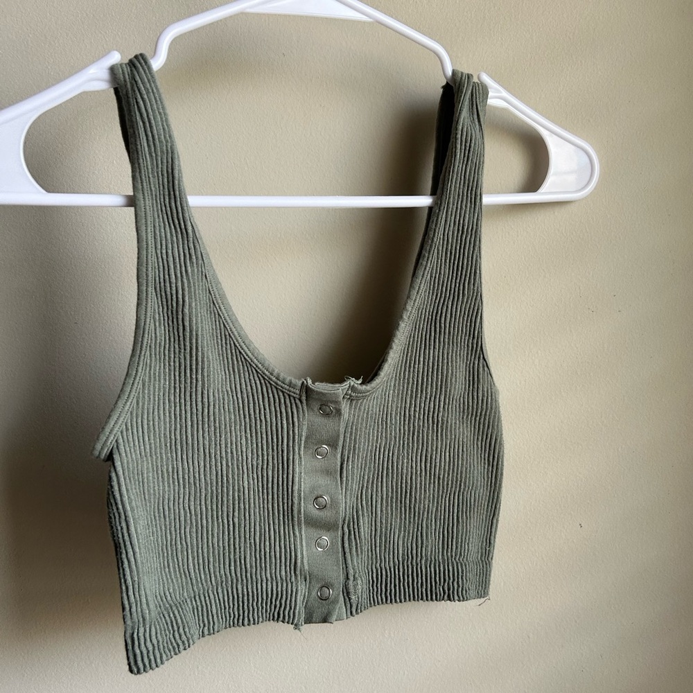 Aerie green cropped tank